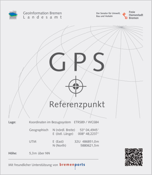 Punkt referencyjny GPS w Bremie